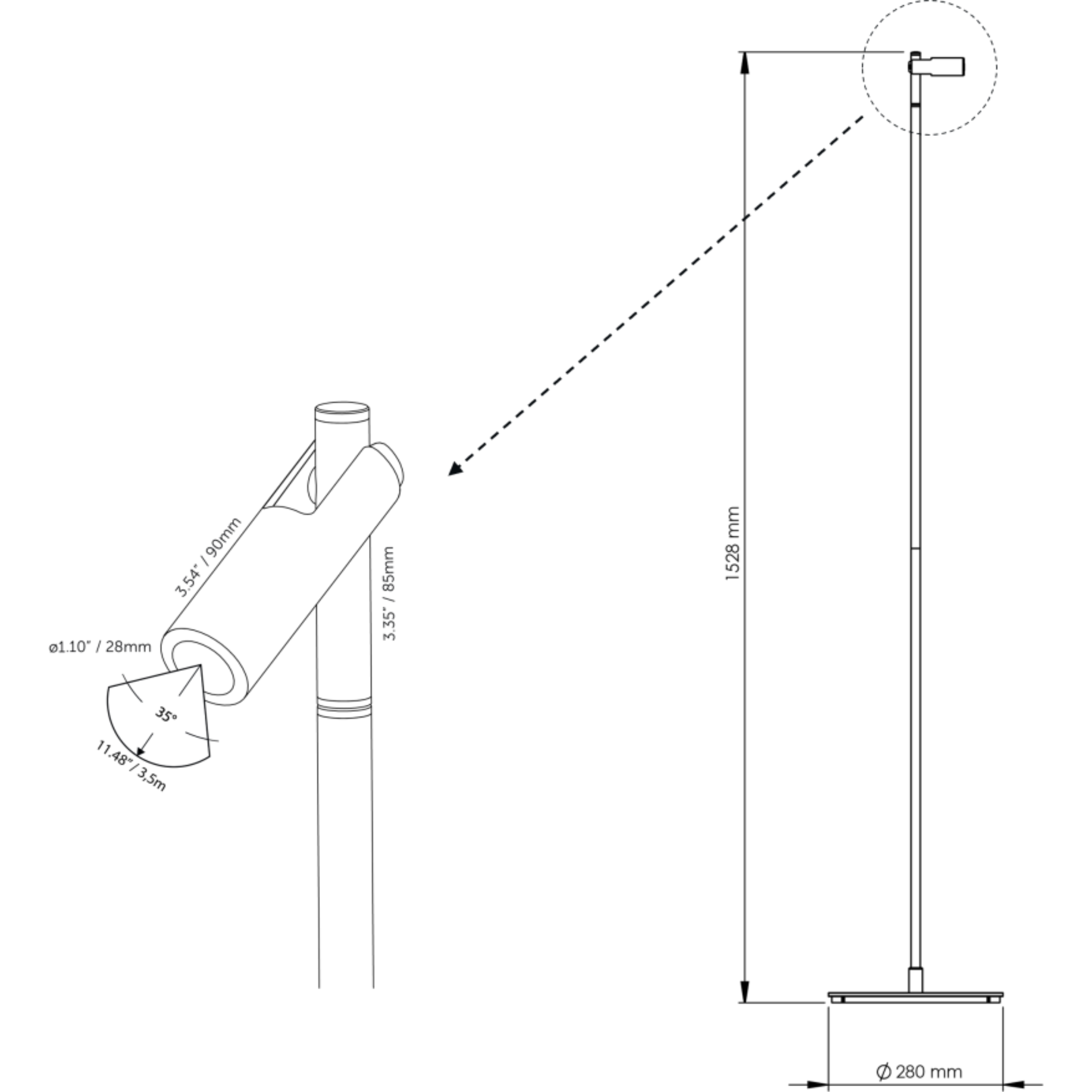 In-Lite AIM FLOOR Floor Light - Black IN-LITE