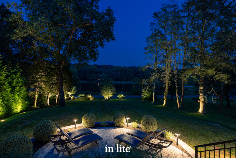 In-Lite DISC Bollard Light - 350mm/600mm - Black IN-LITE