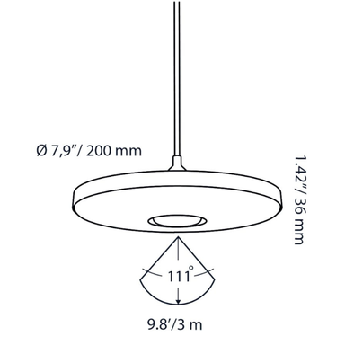 In-Lite DISC PENDANT Light- Black IN-LITE