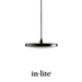 In-Lite DISC PENDANT Light- Black IN-LITE