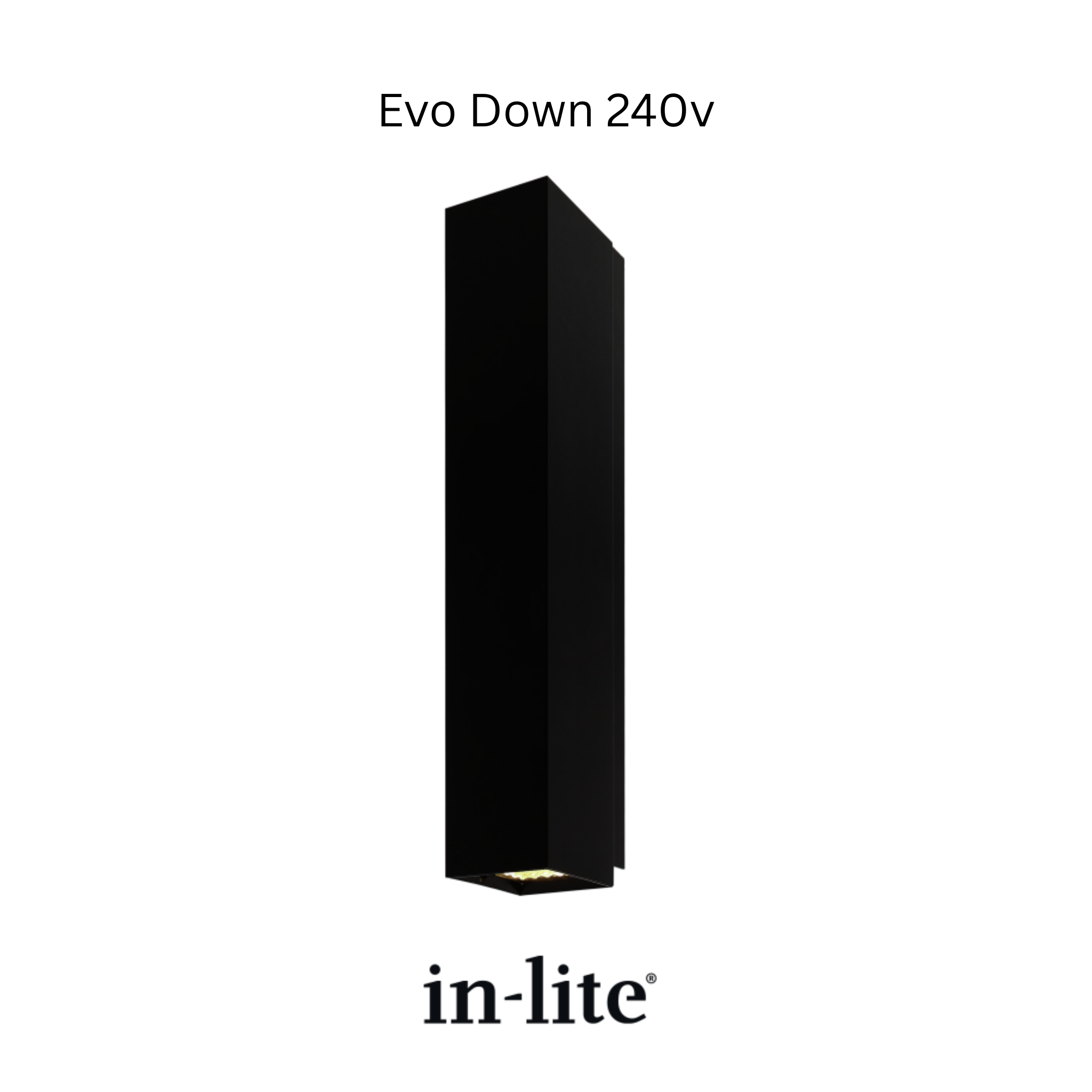In-Lite EVO DOWN Wall Light - Black IN-LITE