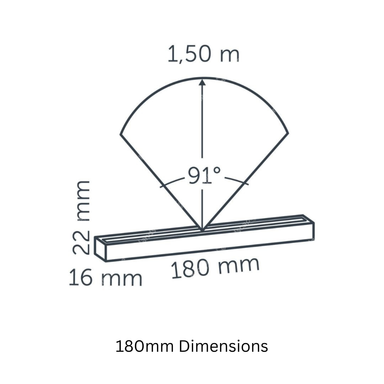 In-Lite EVO HYDE 180mm/550mm Linear Light - Black IN-LITE