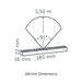 In-Lite EVO HYDE 180mm/550mm Linear Light - Black IN-LITE