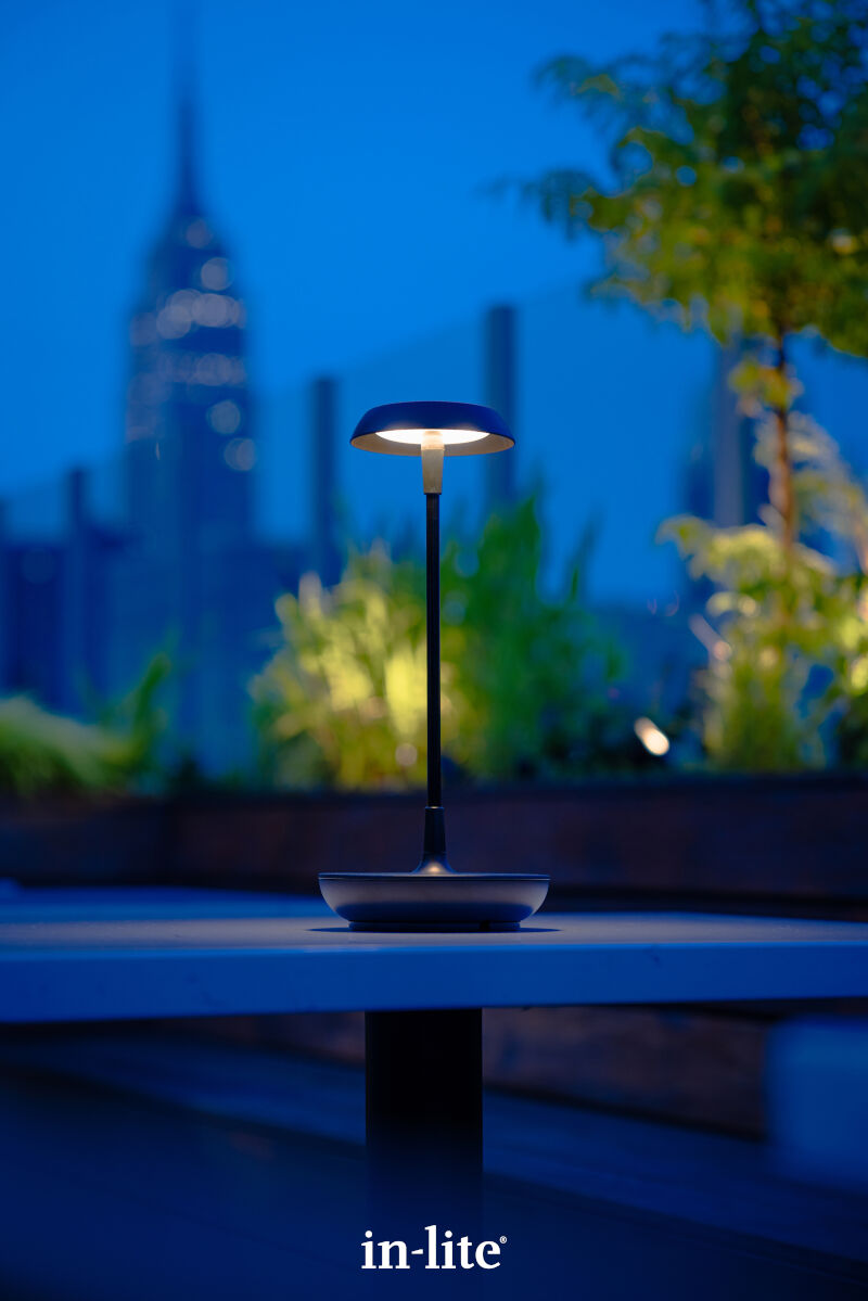 In-Lite SWAY TABLE Dimmable Rechargeable Lamp - Black (2200K - 2900K) IN-LITE