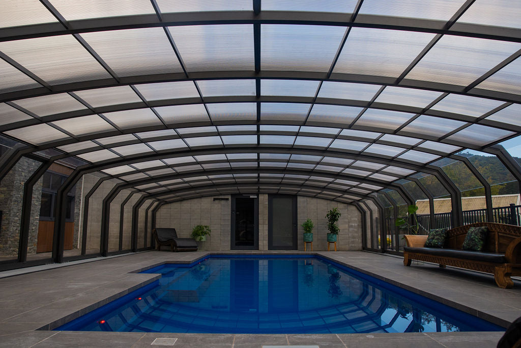 Enclosed Pool Extension Oceanic High Retractable Pool Enclosure | DIY Garden Homes
