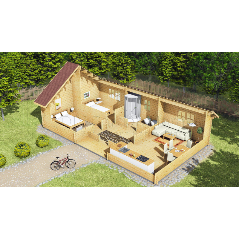 Eurovudas Katryn Log Cabin - 11m x 6m