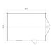Lugarde Select Log Cabin Arun with garage door - 350x500cm Lugarde
