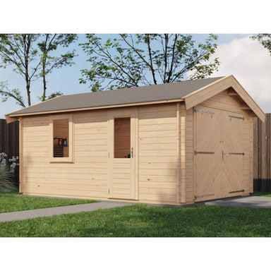 Lugarde Select Log Cabin Arun with garage door - 350x500cm Lugarde