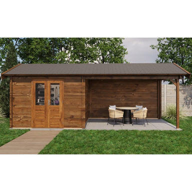 Lugarde Select Log Cabin with veranda Berkshire - 300x300cm + 400cm Lugarde