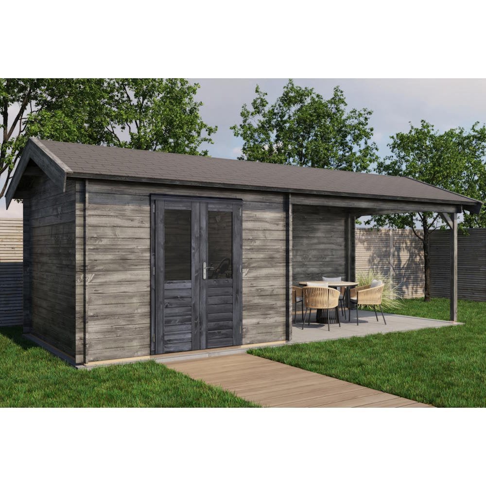 Lugarde Select Log Cabin with veranda Berkshire - 300x300cm + 400cm Lugarde