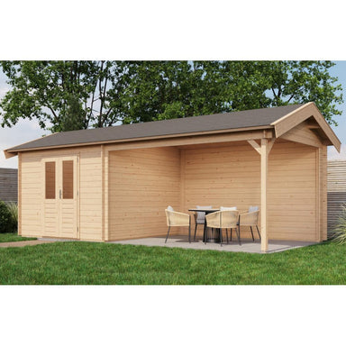 Lugarde Select Log Cabin with veranda Berkshire - 300x300cm + 400cm Lugarde