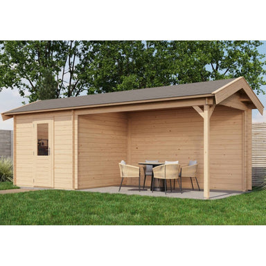 Lugarde Select Log Cabin with veranda Blackpool - 250x250cm + 400cm Lugarde