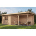 Lugarde Select Log Cabin with veranda Bristol - 300x300cm + 400cm Lugarde