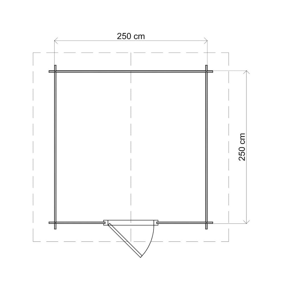 Lugarde Select Log Cabin Canterbury - 250x250cm Lugarde