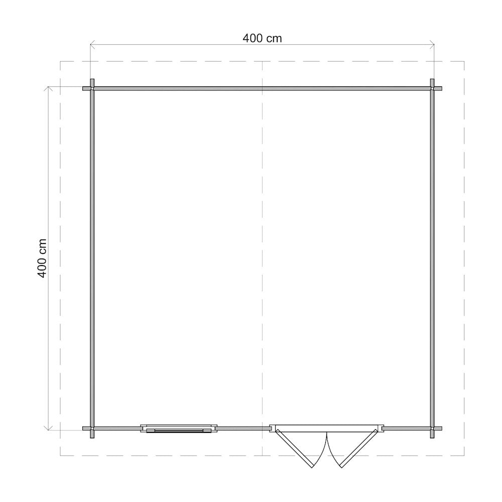 Lugarde Select Log Cabin Clyde - 400x400cm Lugarde