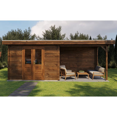 Lugarde Select Log Cabin with veranda Cornwall - 300x250cm + 300cm Lugarde