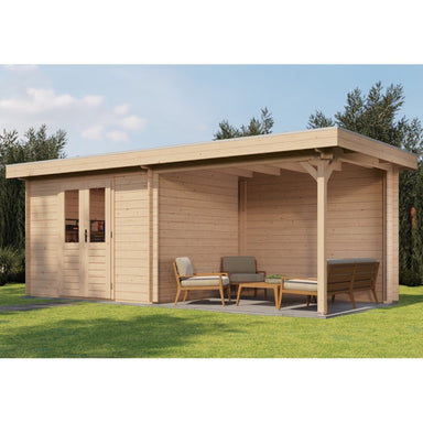Lugarde Select Log Cabin with veranda Cornwall - 300x250cm + 300cm Lugarde