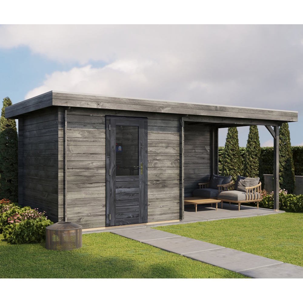 Lugarde Select Log Cabin with veranda Cotswold - 250x250cm + 300cm Lugarde