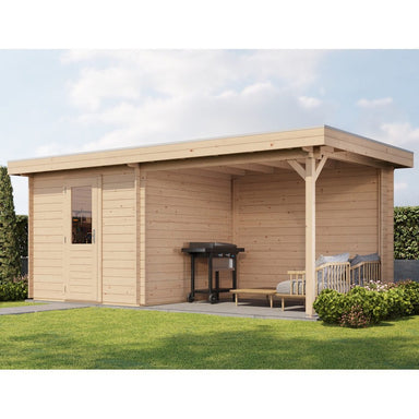 Lugarde Select Log Cabin with veranda Cotswold - 250x250cm + 300cm Lugarde