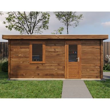 Lugarde Select Log Cabin Anglesey with garage door - 350x500cm Lugarde