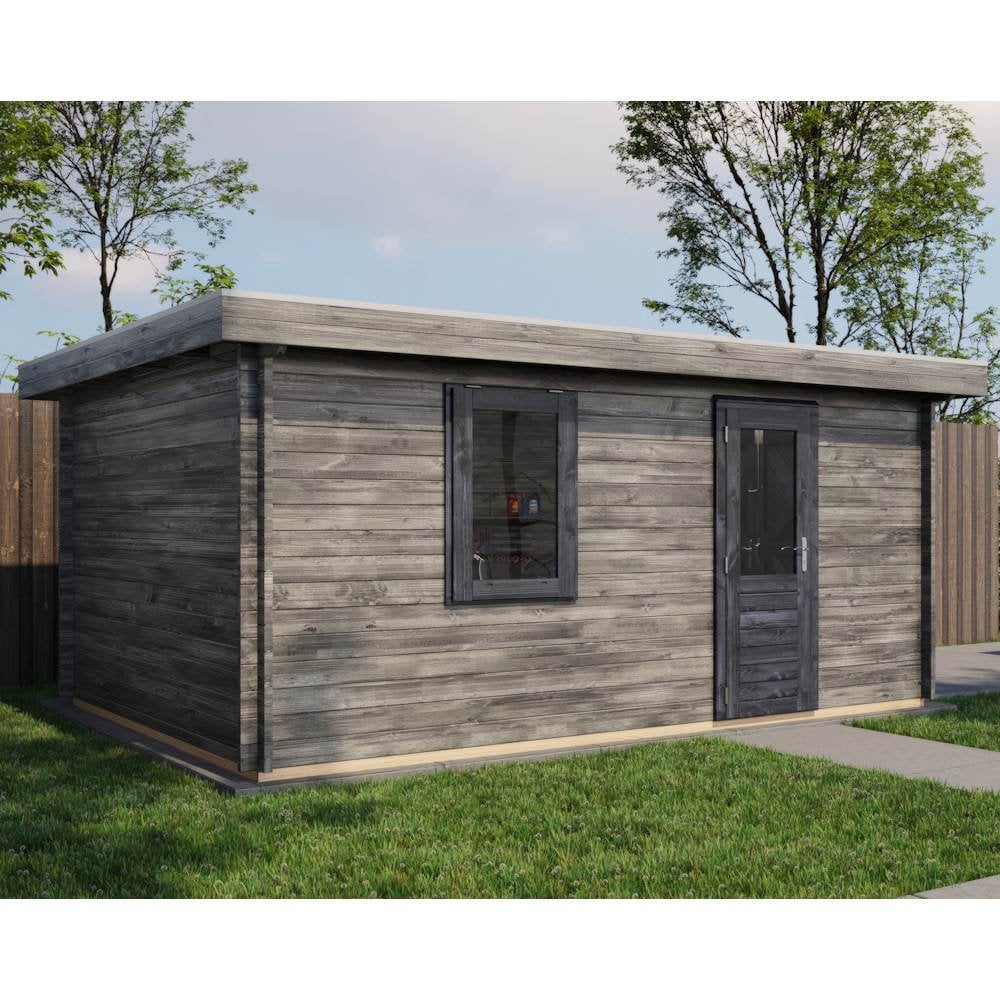 Lugarde Select Log Cabin Anglesey with garage door - 350x500cm Lugarde