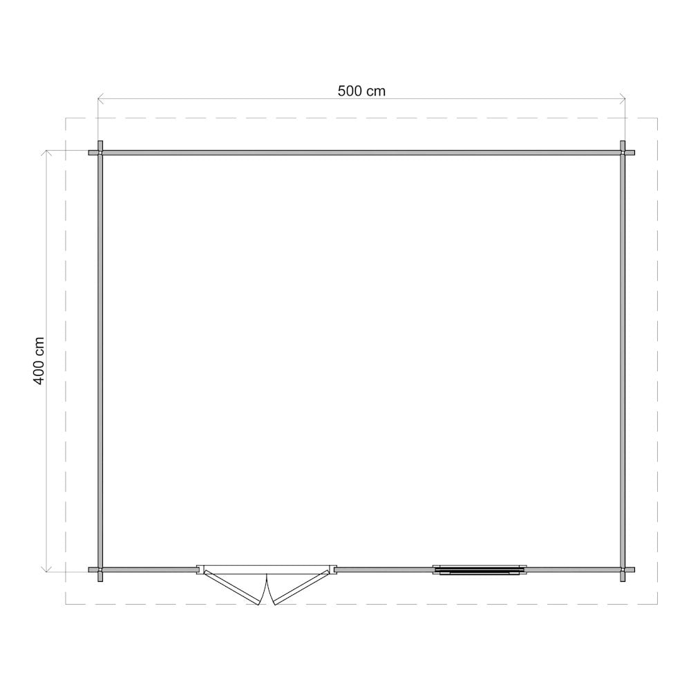 Lugarde Select Log Cabin Dartmoor - 500x400cm Lugarde