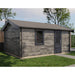 Lugarde Select Log Cabin Derwent with garage door - 400x500cm Lugarde