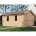 Lugarde Select Log Cabin Derwent with garage door - 400x500cm Lugarde