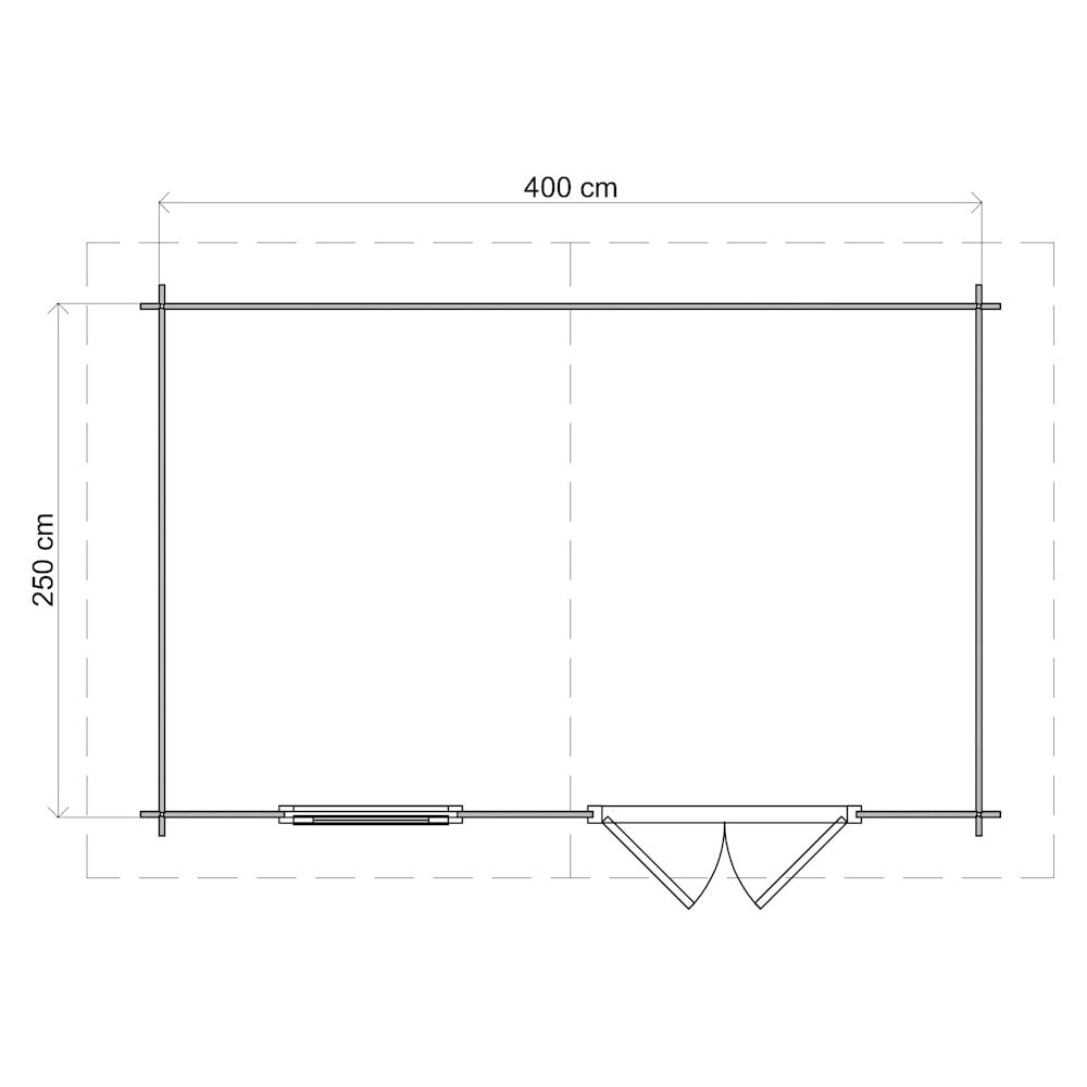 Lugarde Select Log Cabin Epping - 400x250cm Lugarde