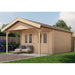 Lugarde Select Log Cabin with veranda Exe - 400x400cm + 200cm Lugarde