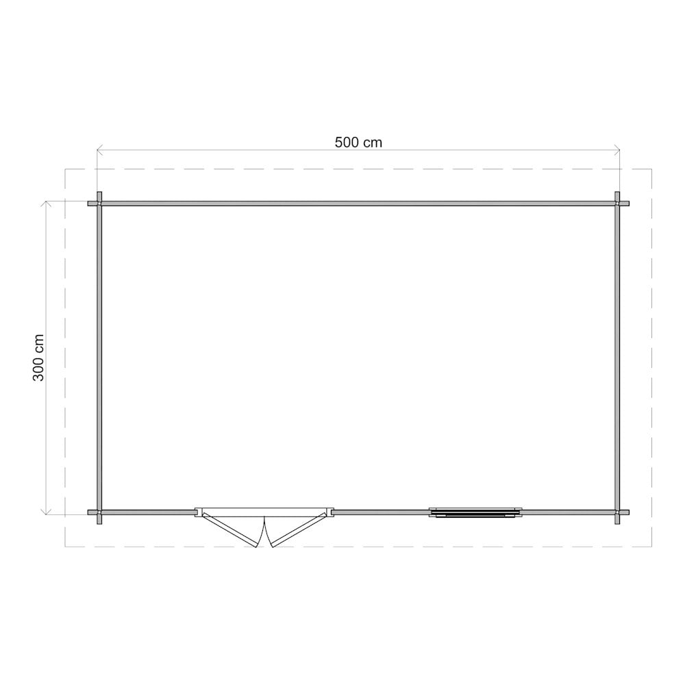 Lugarde Select Log Cabin Exmoor - 500x300cm Lugarde