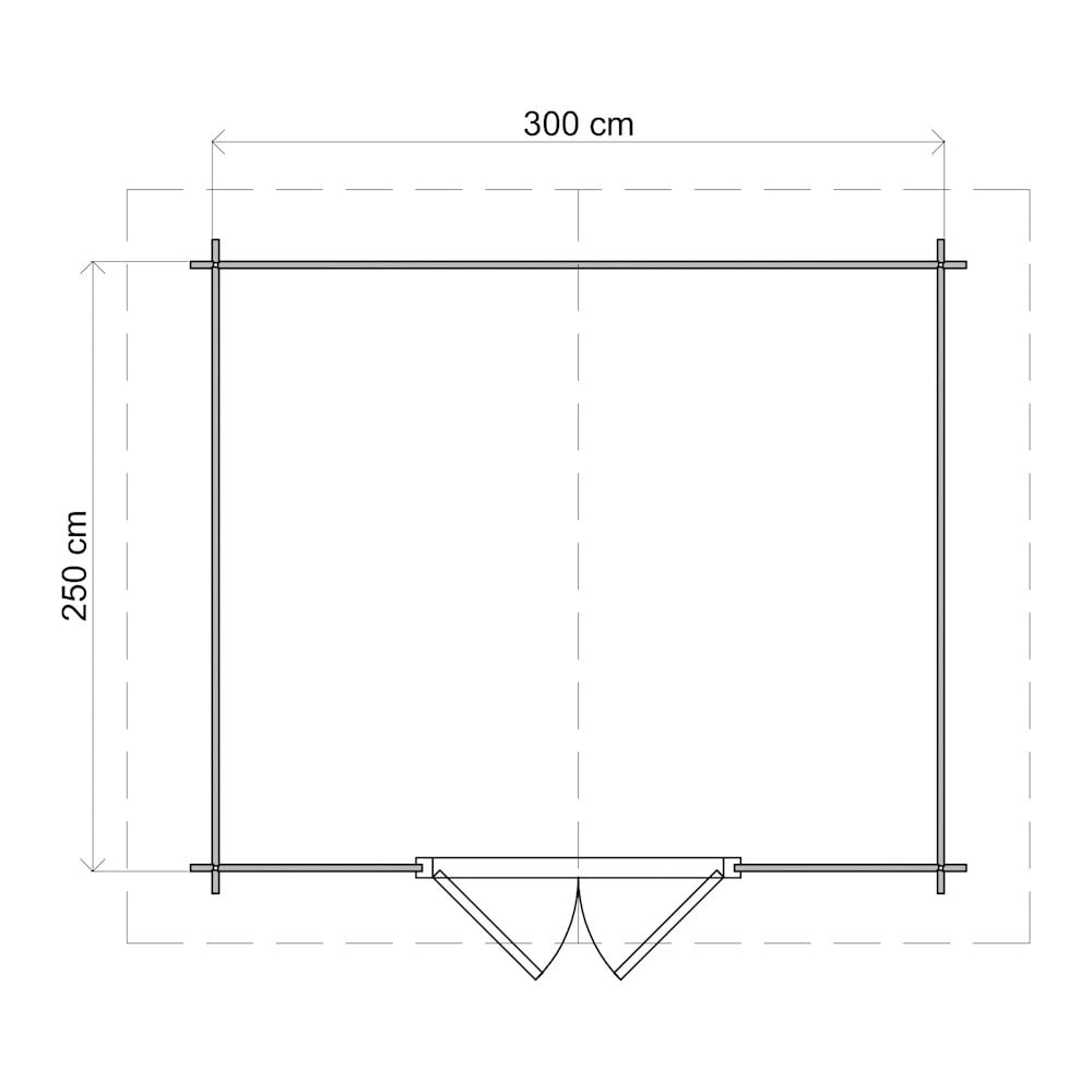 Lugarde Select Log Cabin Greenwich - 300x250cm Lugarde