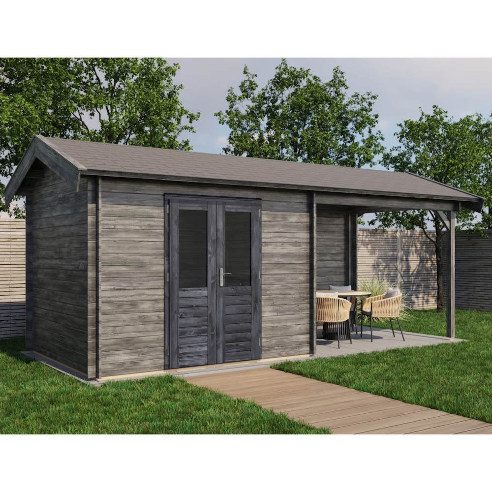 Lugarde Select Log Cabin with veranda Lakeside - 300x250cm + 300cm Lugarde