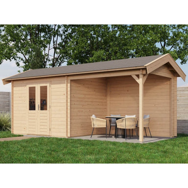 Lugarde Select Log Cabin with veranda Lakeside - 300x250cm + 300cm Lugarde
