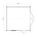 Lugarde Select Log Cabin Lundy with garage door - 400x400cm Lugarde