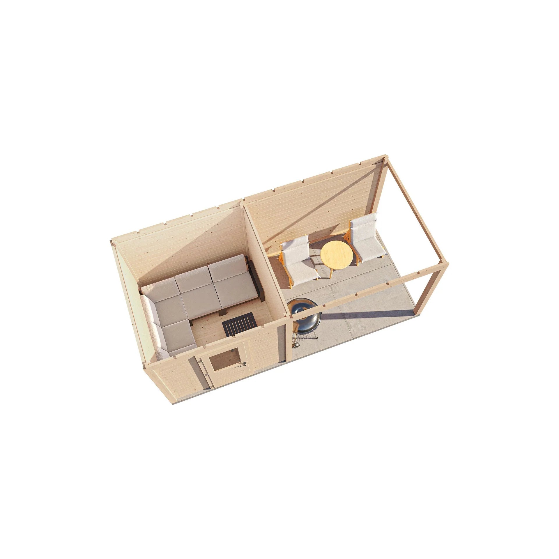 Lugarde Select Modern cabin with veranda Birmingham - 250x250cm + 300cm Lugarde