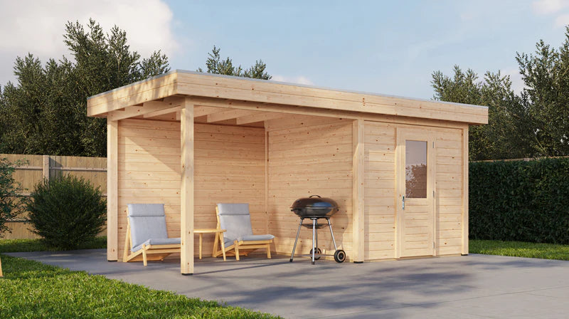 Lugarde Select Modern cabin with veranda Birmingham - 250x250cm + 300cm Lugarde