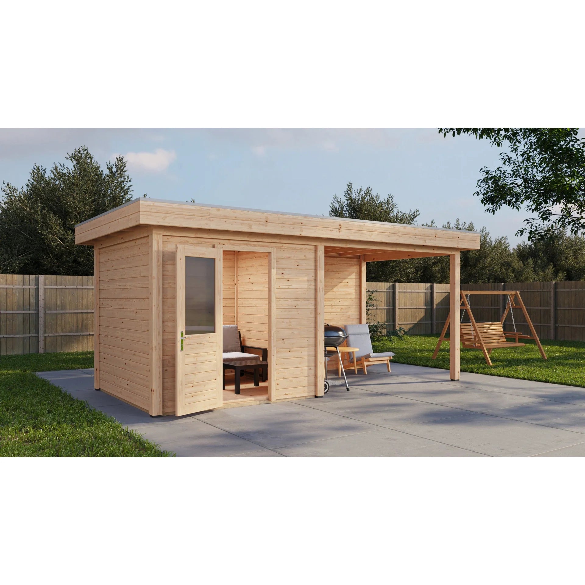 Lugarde Select Modern cabin with veranda Birmingham - 250x250cm + 300cm Lugarde
