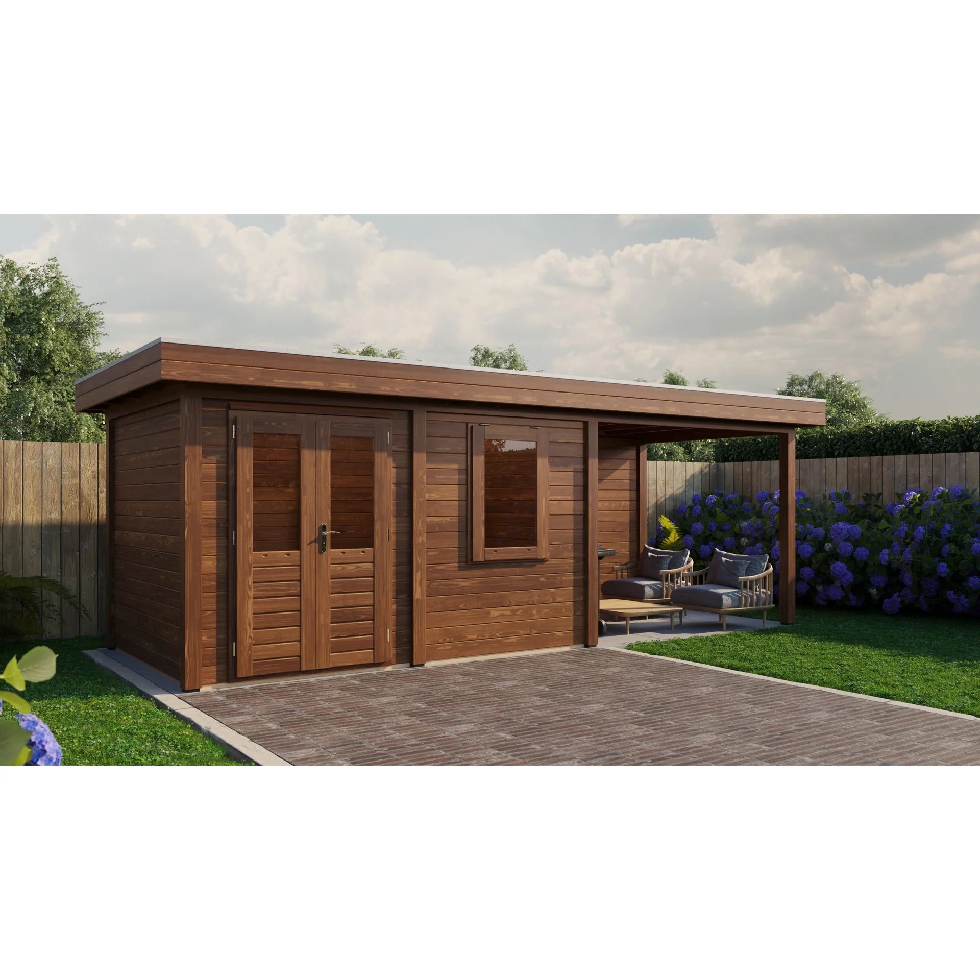 Lugarde Select Modern cabin with veranda Dublin - 388x250cm + 300cm Lugarde