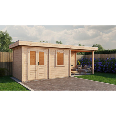 Lugarde Select Modern cabin with veranda Dublin - 388x250cm + 300cm Lugarde