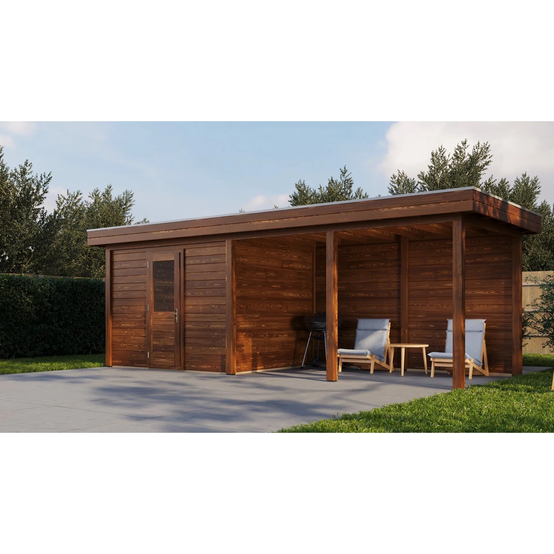 Lugarde Select Modern cabin with veranda Edinburgh - 300x250cm + 400cm Lugarde