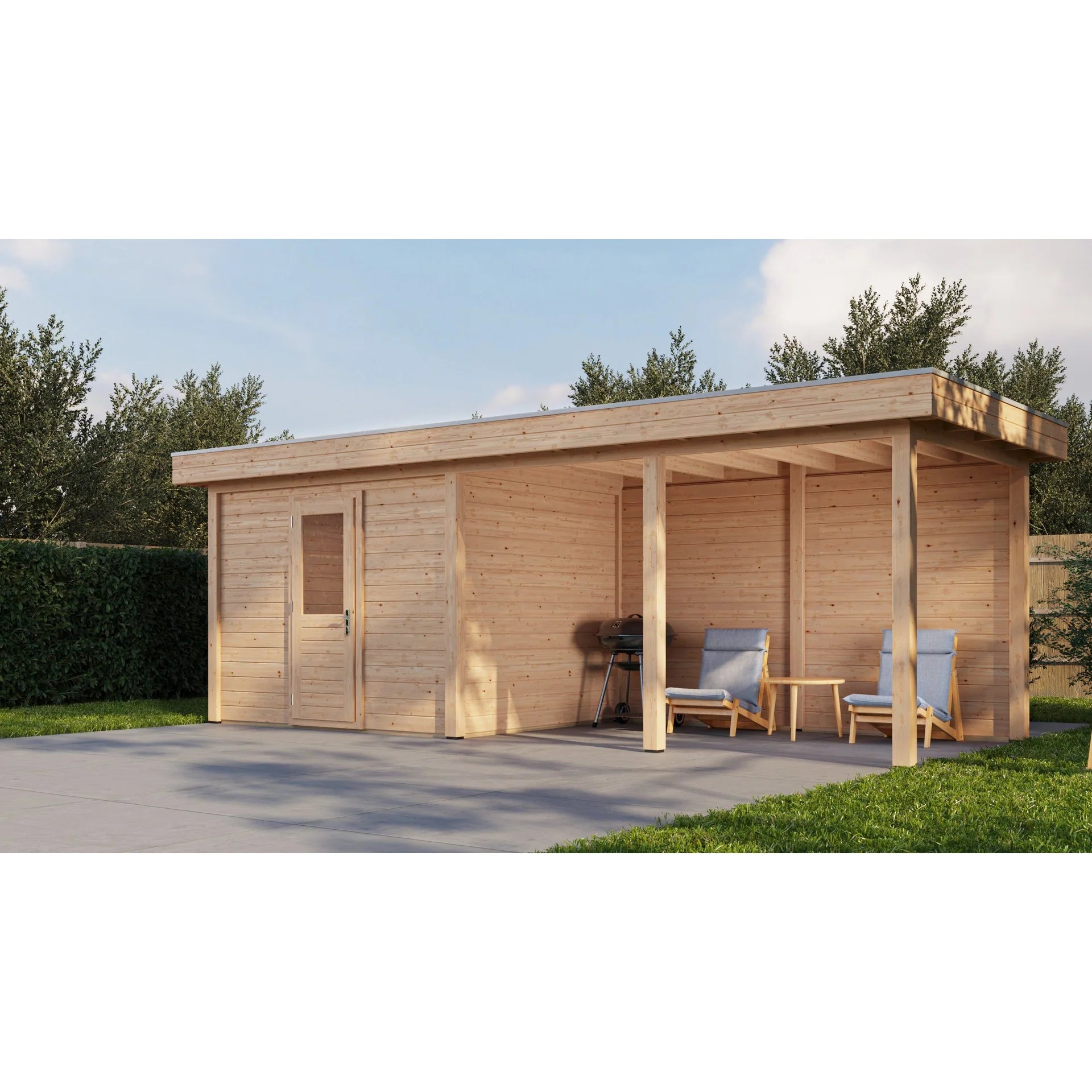 Lugarde Select Modern cabin with veranda Edinburgh - 300x250cm + 400cm Lugarde
