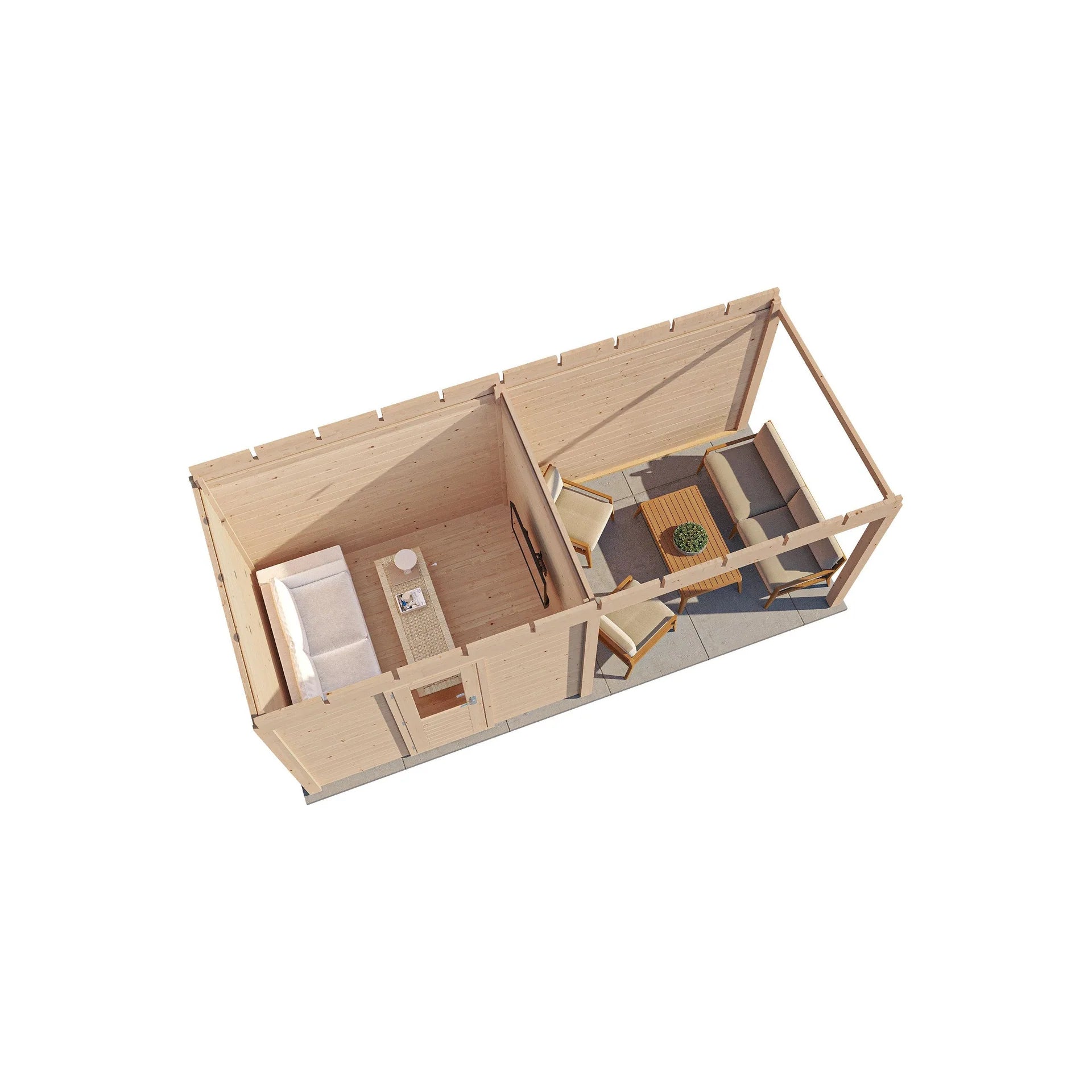 Lugarde Select Modern cabin with veranda Gloucester - 300x250cm + 300cm Lugarde
