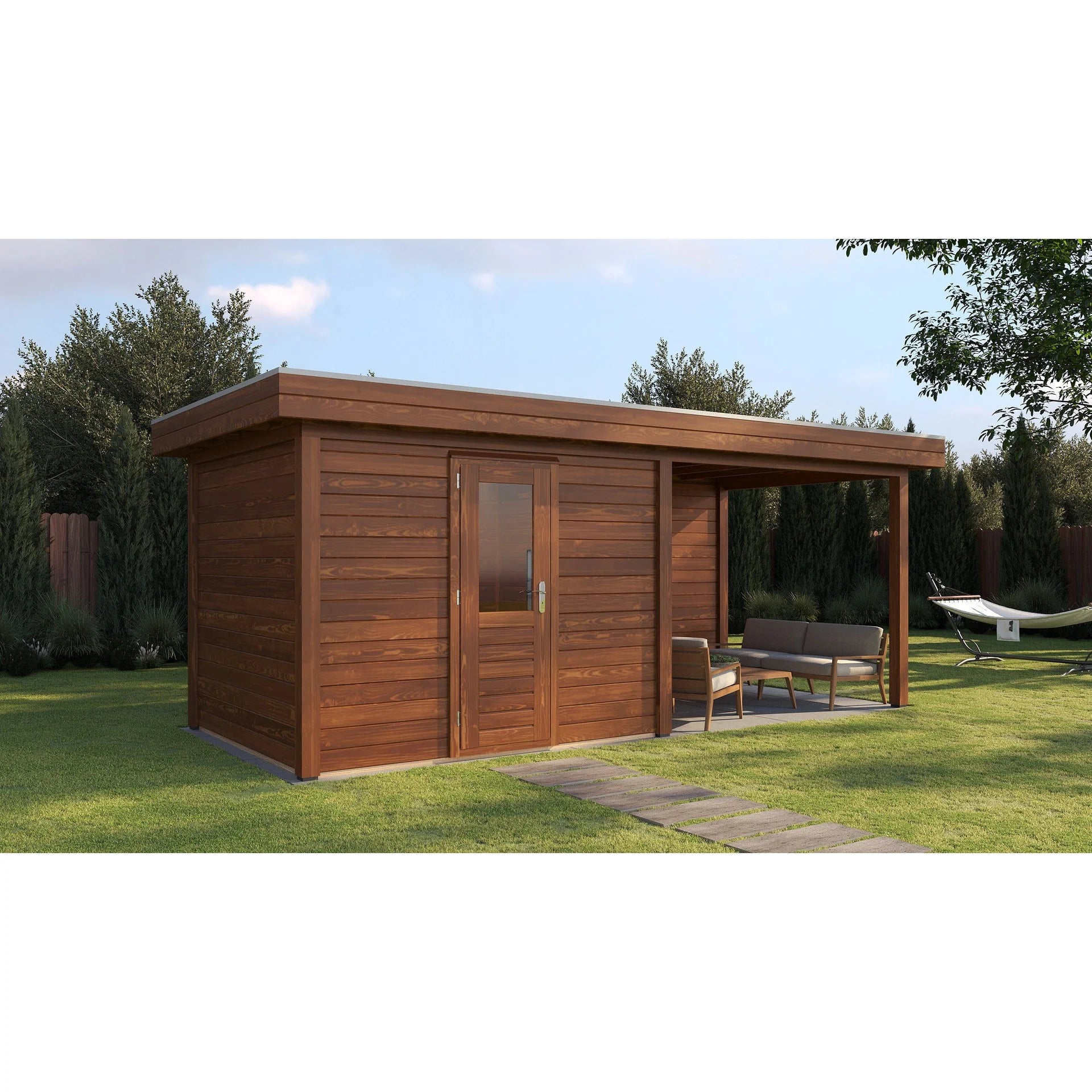 Lugarde Select Modern cabin with veranda Gloucester - 300x250cm + 300cm Lugarde
