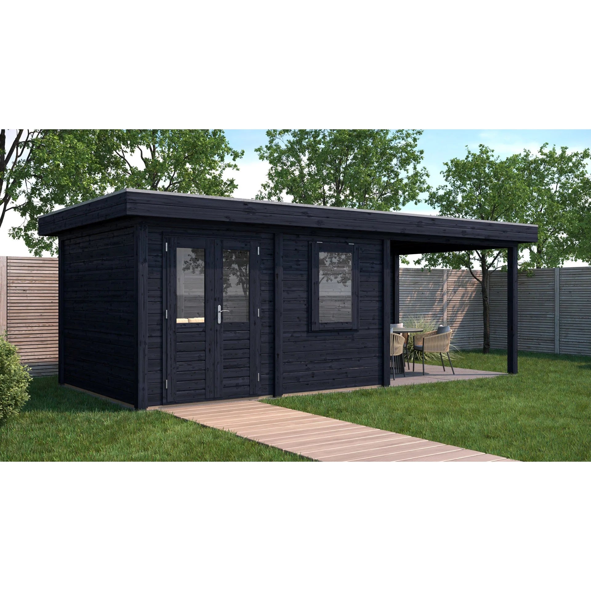 Lugarde Select Modern cabin with veranda Newport - 388x300cm + 300cm Lugarde