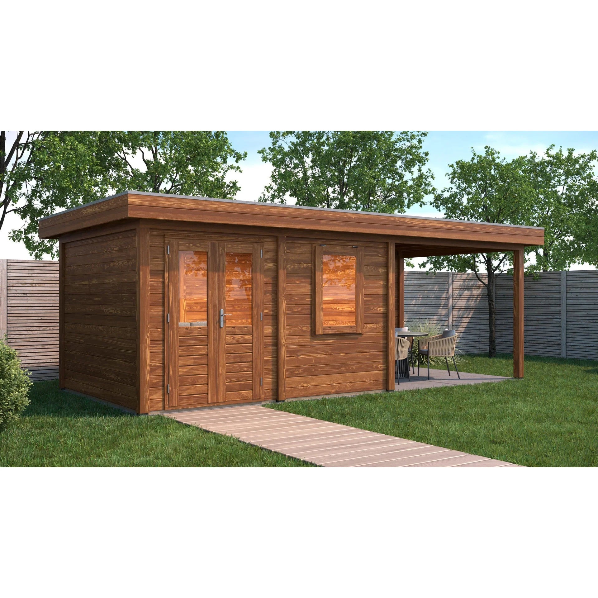 Lugarde Select Modern cabin with veranda Newport - 388x300cm + 300cm Lugarde
