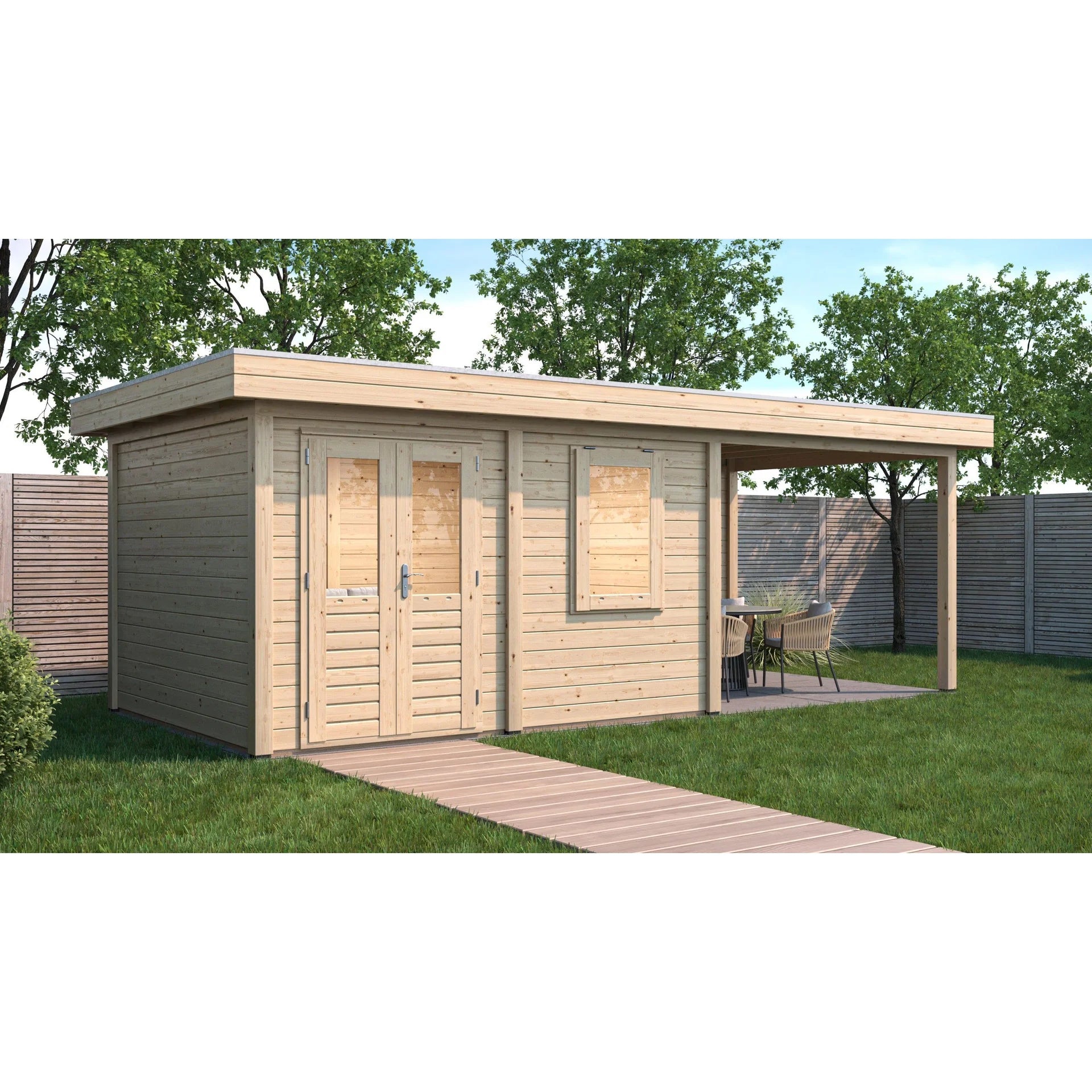 Lugarde Select Modern cabin with veranda Newport - 388x300cm + 300cm Lugarde