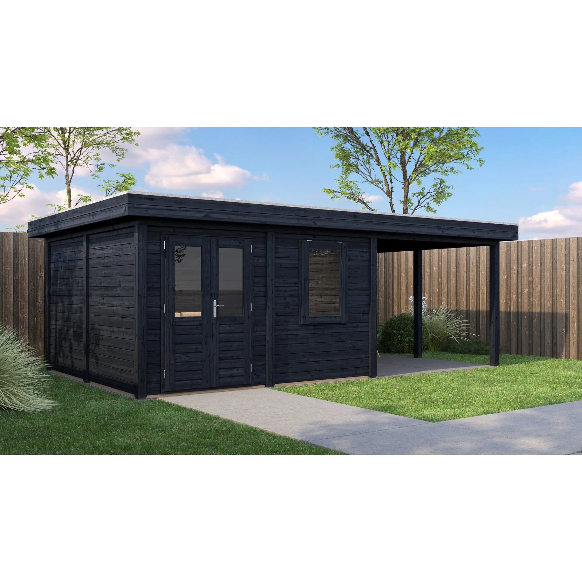 Lugarde Select Modern cabin with veranda Norwich - 388x388cm + 300cm Lugarde