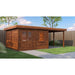 Lugarde Select Modern cabin with veranda Norwich - 388x388cm + 300cm Lugarde