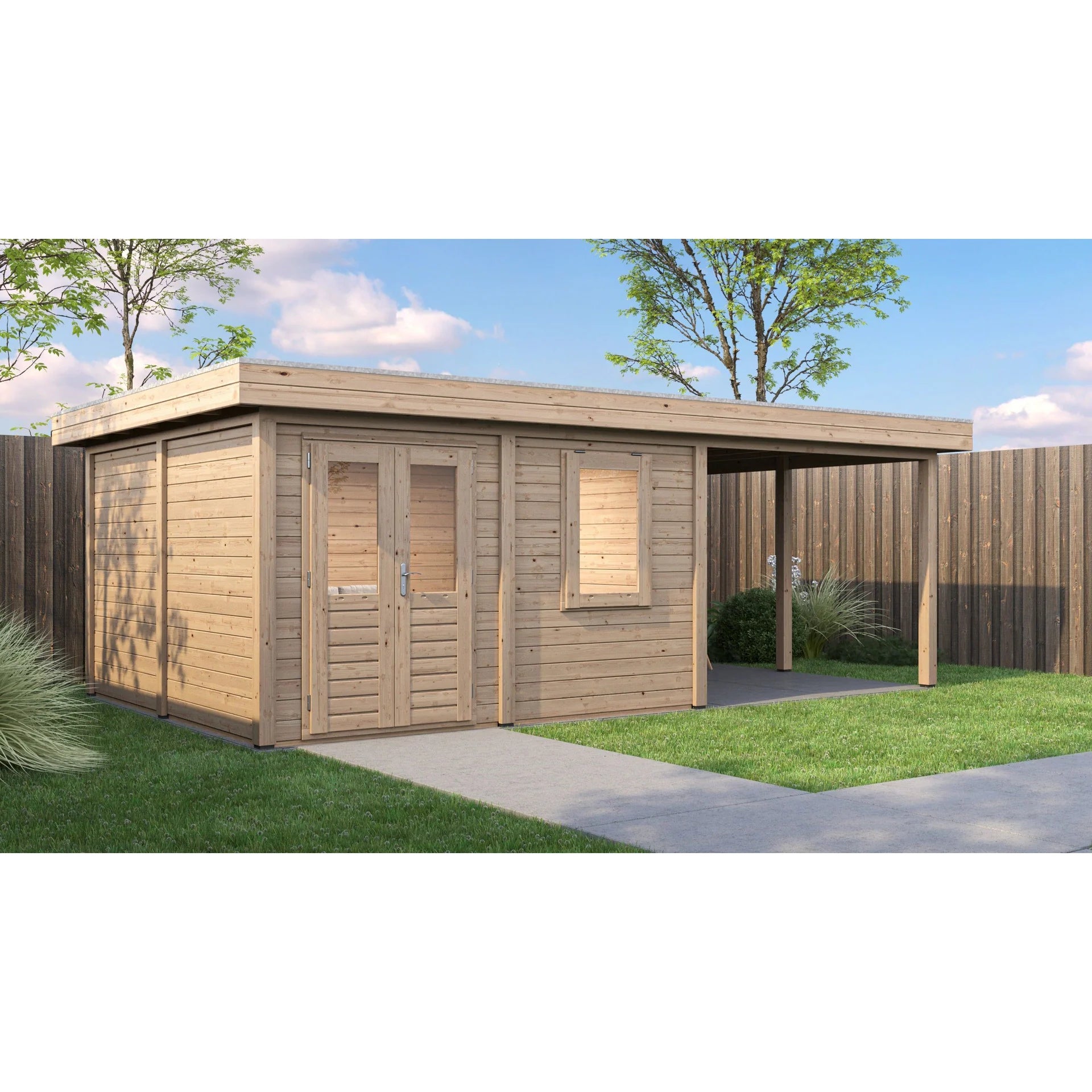 Lugarde Select Modern cabin with veranda Norwich - 388x388cm + 300cm Lugarde